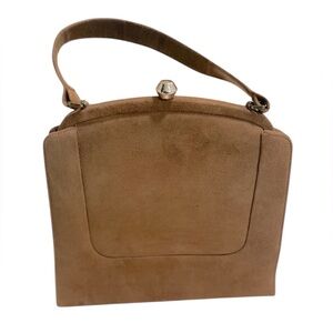 Elegant Tan Suede Handbag